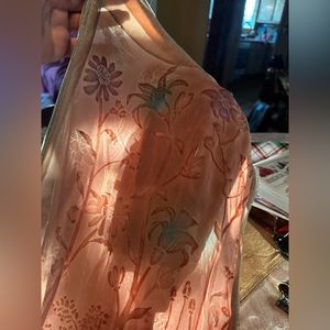 MaxMara Silk Scarf/Wrap With Subtle Colored Floral